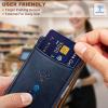 BULLIANT Men Airtag Wallet,Slim Wallet RFID Blocken for Gift Men 11Cards-Seamless Apple Airtag Compatible(Purplish Blue7872)