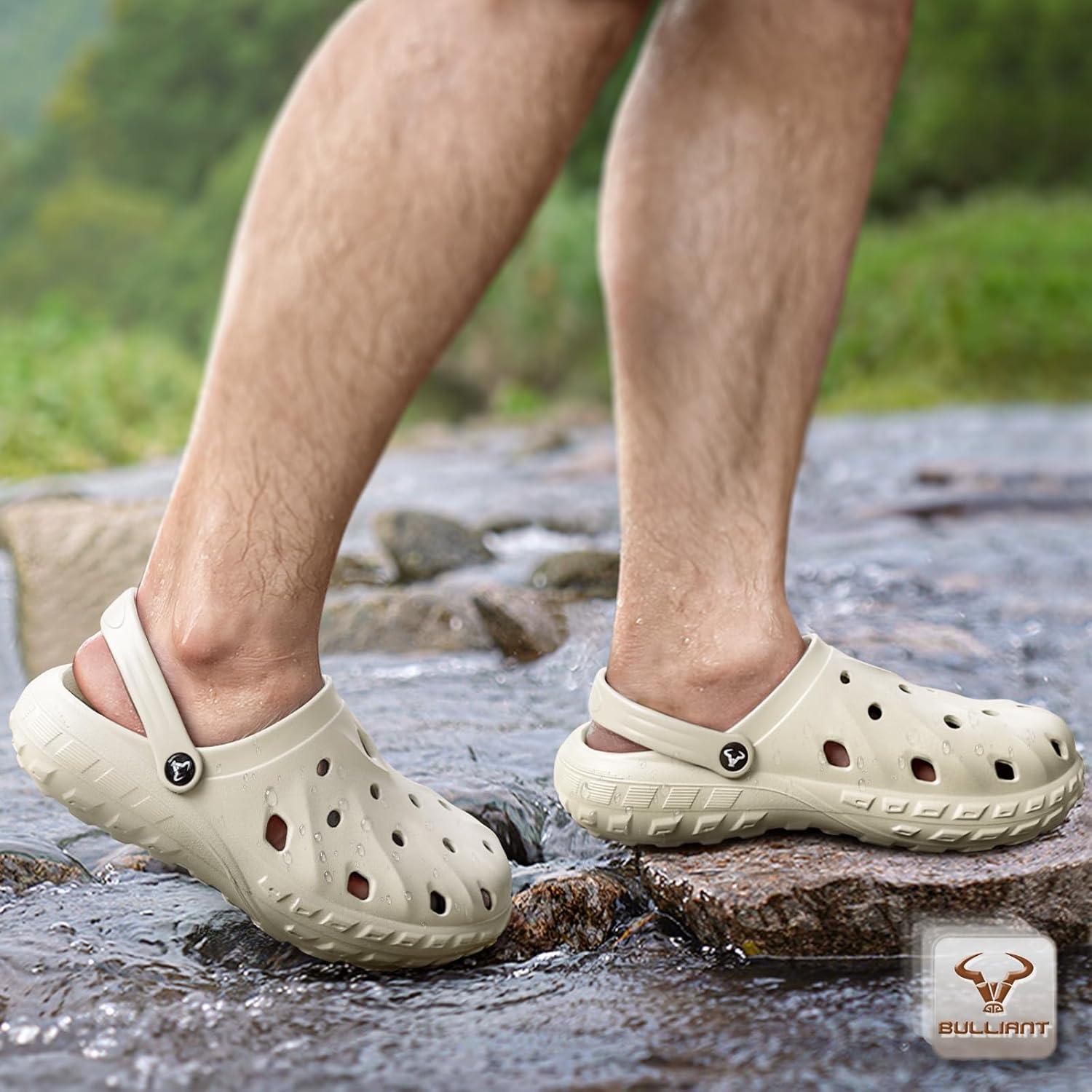 image:imageBULLIANT Men ClogsComfortable Mules Sandals for Men Women Cushioned Footbed Arch SupportEVA LigthweightBeige8098