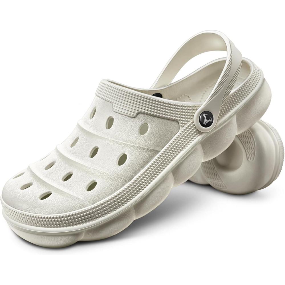 image:imageBULLIANT Men ClogsComfortable Mules Sandals for Men Women Cushioned Footbed Arch SupportEVA LigthweightCreamy White3740