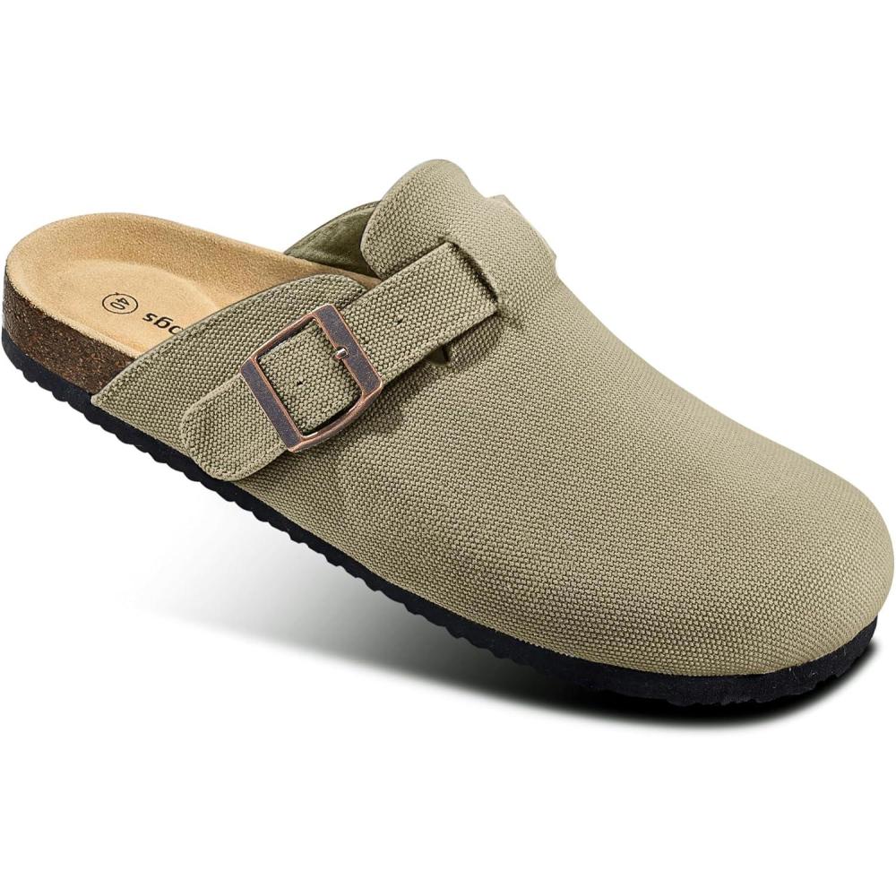image:imageBULLIANT Women ClogsFleeceLined Suede Mules Slippers Nurse Shoes UnisexMemory Foam Arch Support CorkFootbedCamel4857