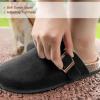 BULLIANT Clogs Mules Sandals Potato Shoes Men Women,Fleece-Lined Cow Suede Upper-Memory Foam Cushioned Cork-Footbed(Black6285)