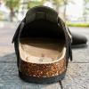 BULLIANT Clogs Mules Sandals Potato Shoes Men Women,Fleece-Lined Cow Suede Upper-Memory Foam Cushioned Cork-Footbed(Black6285)