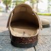 BULLIANT Clogs Mules Sandals Potato Shoes Men Women,Fleece-Lined Cow Suede Upper-Memory Foam Cushioned Cork-Footbed(Camel6286)