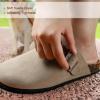 BULLIANT Clogs Mules Sandals Potato Shoes Men Women,Fleece-Lined Cow Suede Upper-Memory Foam Cushioned Cork-Footbed(Camel6286)