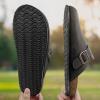 BULLIANT Clogs Slippers Sandals Nurse Work Shoes Men Women,Fleece-Lined Upper+Memory FOAD Cushioned Cork-Footbed(Black4136)