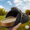 BULLIANT Clogs Slippers Sandals Nurse Work Shoes Men Women,Fleece-Lined Upper+Memory FOAD Cushioned Cork-Footbed(Black8059)