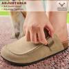 BULLIANT Clogs Slippers Sandals Nurse Work Shoes Men Women,Fleece-Lined Upper+Memory FOAD Cushioned Cork-Footbed(Camel8060)