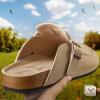 BULLIANT Clogs Slippers Sandals Nurse Work Shoes Men Women,Fleece-Lined Upper+Memory FOAD Cushioned Cork-Footbed(Camel8060)