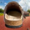 BULLIANT Clogs Slippers Sandals Nurse Work Shoes Men Women,Fleece-Lined Upper+Memory FOAD Cushioned Cork-Footbed(Deep Brown4464)