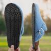 BULLIANT Clogs Slippers Sandals Nurse Work Shoes Men Women,Fleece-Lined Upper+Memory FOAD Cushioned Cork-Footbed(Fog Blue4463)