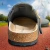 BULLIANT Clogs Slippers Sandals Nurse Work Shoes Men Women,Fleece-Lined Upper+Memory FOAD Cushioned Cork-Footbed(Light Grey3402)