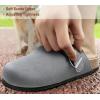 BULLIANT Clogs Slippers Sandals Nurse Work Shoes Men Women,Fleece-Lined Upper+Memory FOAD Cushioned Cork-Footbed(Light Grey3402)