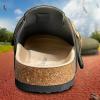 BULLIANT Clogs Slippers Sandals Nurse Work Shoes Men Women,Fleece-Lined Upper+Memory FOAD Cushioned Cork-Footbed(Olive4139)
