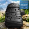 BULLIANT Men Clogs,Comfortable Mules Sandals for Men Women Cushioned Footbed Arch Support-EVA Ligthweight(Black3741)