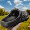 BULLIANT Men Clogs,Comfortable Mules Sandals for Men Women Cushioned Footbed Arch Support-EVA Ligthweight(Black6549)