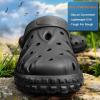 BULLIANT Men Clogs,Comfortable Mules Sandals for Men Women Cushioned Footbed Arch Support-EVA Ligthweight(Black6549)
