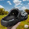 BULLIANT Men Clogs,Comfortable Mules Sandals for Men Women Cushioned Footbed Arch Support-EVA Ligthweight(Black8468)