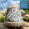 BULLIANT Men Clogs,Comfortable Mules Sandals for Men Women Cushioned Footbed Arch Support-EVA Ligthweight(Camel8469)