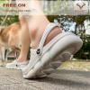 BULLIANT Men Clogs,Comfortable Mules Sandals for Men Women Cushioned Footbed Arch Support-EVA Ligthweight(Creamy White3740)
