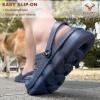 BULLIANT Men Clogs,Comfortable Mules Sandals for Men Women Cushioned Footbed Arch Support-EVA Ligthweight(Navy3739)