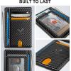 BULLIANT Men Wallet,Slim Leather Wallet Money Clip Card Hodler For Men Gift 8 Cards RFID Blocking(Black1302)