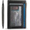 BULLIANT Men Wallet,Slim Leather Wallet Money Clip Card Hodler For Men Gift 8 Cards RFID Blocking(Black1302)