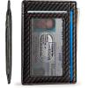 BULLIANT Men Wallet,Slim Leather Wallet Money Clip Card Hodler For Men Gift 8 Cards RFID Blocking(Black1303)