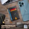 BULLIANT Men Wallet,Slim Leather Wallet Money Clip Card Hodler For Men Gift 8 Cards RFID Blocking(Black1303)