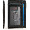 BULLIANT Men Wallet,Slim Leather Wallet Money Clip Card Hodler For Men Gift 8 Cards RFID Blocking(Black1395)