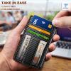BULLIANT Men Wallet,Slim Leather Wallet Money Clip Card Hodler For Men Gift 8 Cards RFID Blocking(Black7489)