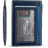 BULLIANT Men Wallet,Slim Leather Wallet Money Clip Card Hodler For Men Gift 8 Cards RFID Blocking(Blue1307)