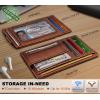 BULLIANT Men Wallet,Slim Leather Wallet Money Clip Card Hodler For Men Gift 8 Cards RFID Blocking(Brick Brown7490)