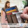 BULLIANT Men Wallet,Slim Leather Wallet Money Clip Card Hodler For Men Gift 8 Cards RFID Blocking(Coffee7491)