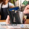 BULLIANT Men Wallet-Slim Money Clip Wallet Metal Card Case With Pop up Access 9 Cards RFID Blocking Pocket Fit(Black8141)