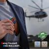 BULLIANT Men Wallet-Slim Money Clip Wallet Metal Card Case With Pop up Access 9 Cards RFID Blocking Pocket Fit(Brick Brown8142)