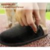 BULLIANT Women Clogs-Fleece-Lined Suede Mules Slippers Nurse Shoes Unisex-Memory Foam Arch Support Cork-Footbed(Black4168)