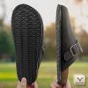 BULLIANT Women Clogs-Fleece-Lined Suede Mules Slippers Nurse Shoes Unisex-Memory Foam Arch Support Cork-Footbed(Black6531)
