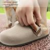 BULLIANT Women Clogs-Fleece-Lined Suede Mules Slippers Nurse Shoes Unisex-Memory Foam Arch Support Cork-Footbed(Khaki4856)