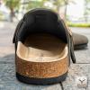 BULLIANT Women Clogs-Fleece-Lined Suede Mules Slippers Nurse Shoes Unisex-Memory Foam Arch Support Cork-Footbed(Taupe6533)