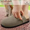 BULLIANT Women Clogs-Fleece-Lined Suede Mules Slippers Nurse Shoes Unisex-Memory Foam Arch Support Cork-Footbed(Taupe6533)