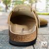 BULLIANT Women Clogs-Fleece-Lined Suede Mules Slippers Nurse Shoes Unisex-Memory Foam Arch Support Cork-Footbed(Tiger Eye7561)