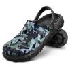 BULLIANT Men Clogs,Comfortable Mules Sandals for Men Women Cushioned Footbed Arch Support-EVA Ligthweight(Black8468)