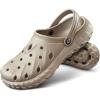 BULLIANT Men Clogs,Comfortable Mules Sandals for Men Women Cushioned Footbed Arch Support-EVA Ligthweight(Camel6550)