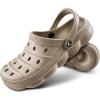 BULLIANT Men Clogs,Comfortable Mules Sandals for Men Women Cushioned Footbed Arch Support-EVA Ligthweight(Camel7953)