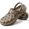BULLIANT Men Clogs,Comfortable Mules Sandals for Men Women Cushioned Footbed Arch Support-EVA Ligthweight(Elmwood8102)