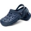 BULLIANT Men Clogs,Comfortable Mules Sandals for Men Women Cushioned Footbed Arch Support-EVA Ligthweight(Navy3739)