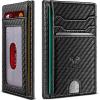 BULLIANT Men Wallet,Slim Leather Wallet Money Clip Card Hodler For Men Gift 8 Cards RFID Blocking(Black1302)