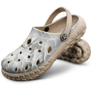 BULLIANT Men Clogs,Comfortable Mules Sandals for Men Women Cushioned Footbed Arch Support-EVA Ligthweight(Camel8469)