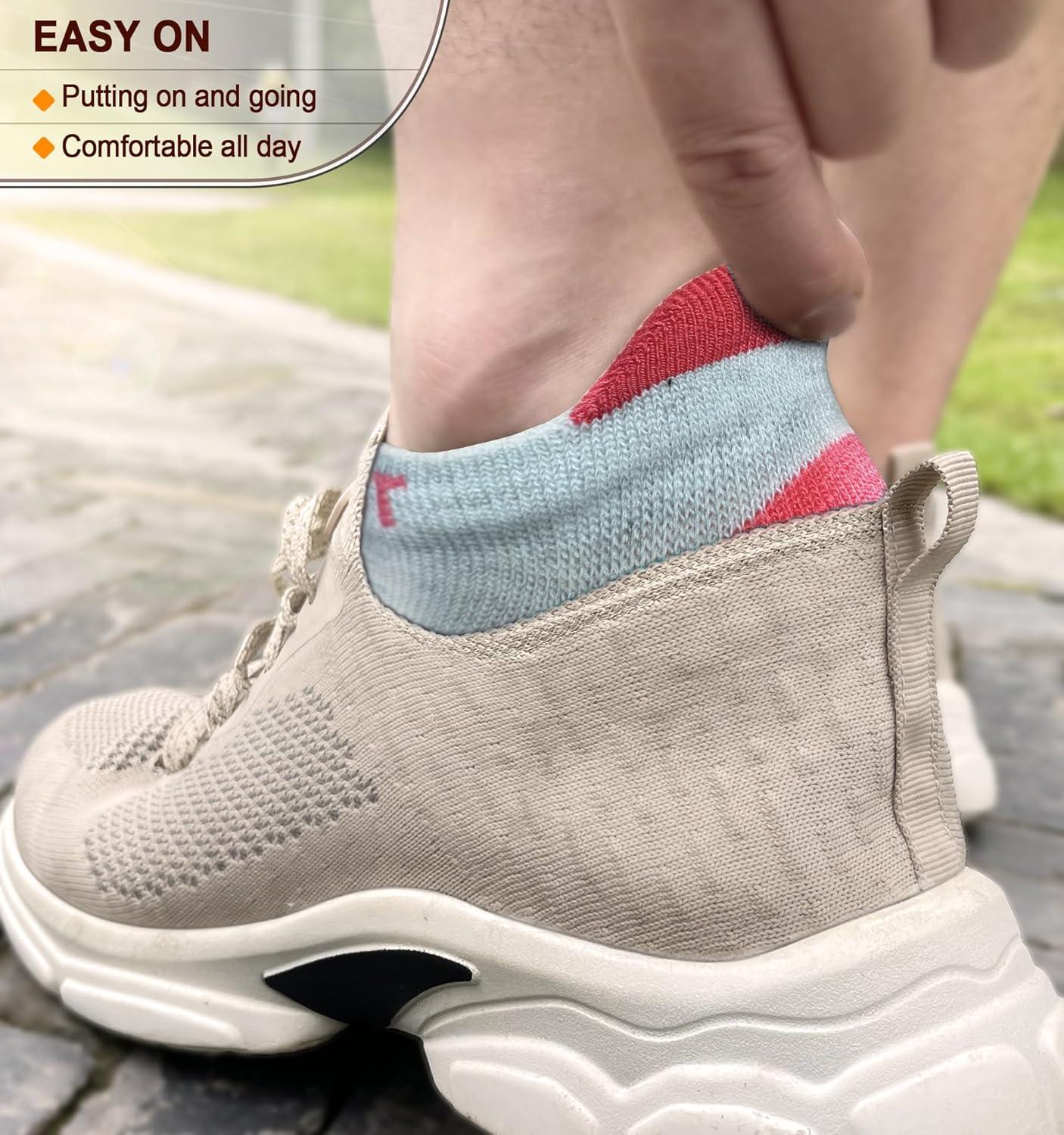 image:imageBULLIANT Socks For Women 6PairsWomens Athletic Ankle Socks No Show Cushioned for Walking RunningCompression Arch Support6 Pairsdark Gray 2083