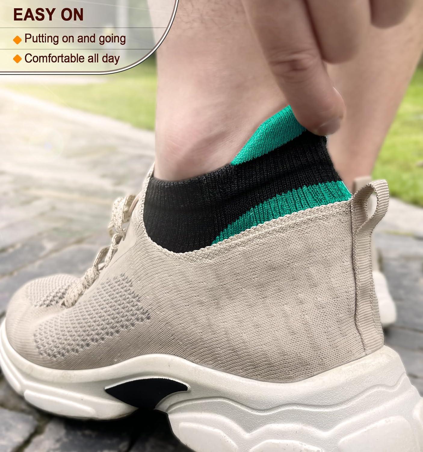 image:imageBULLIANT Socks For Women 6PairsWomens Athletic Ankle Socks No Show Cushioned for Walking RunningCompression Arch Support6pairsblack2084